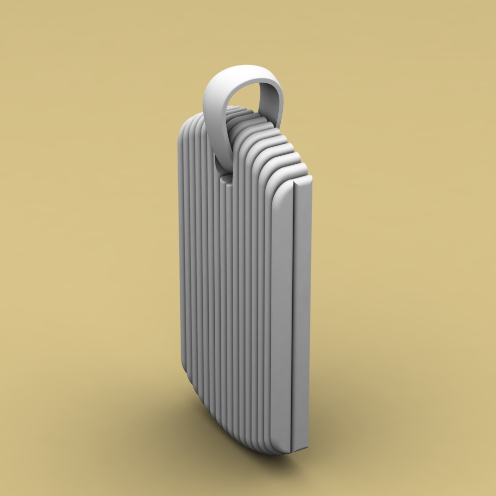 David Yurman Royal Cord Tag 3D print model_7