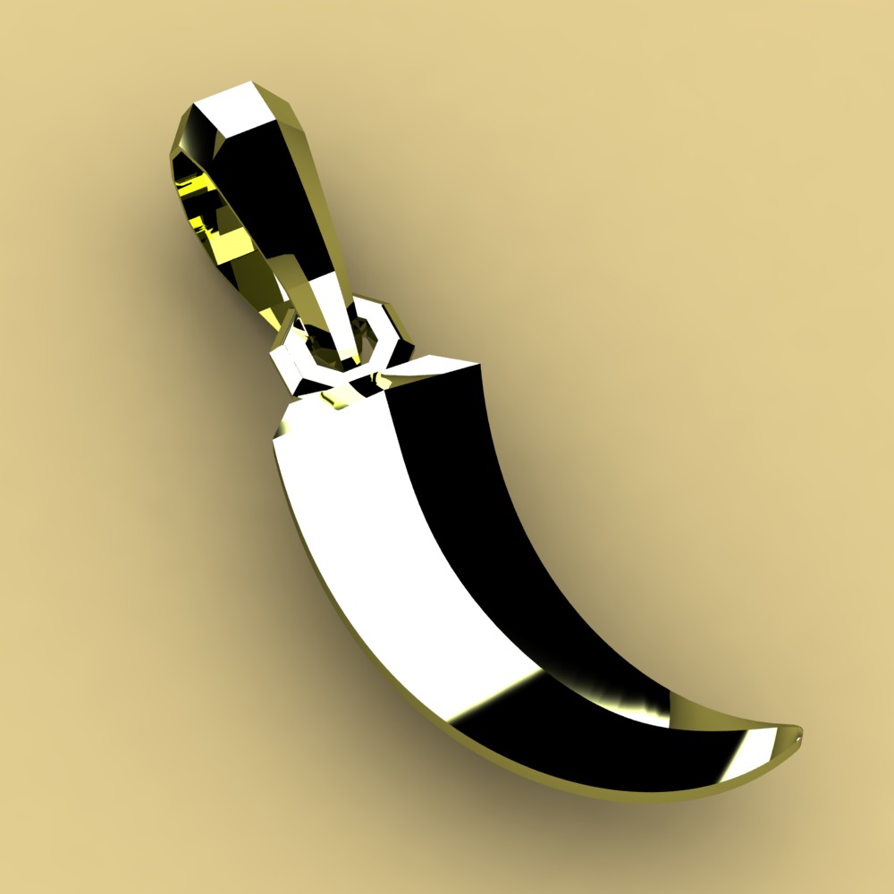 David Yurman Roman Claw Pendant 3D print model_3