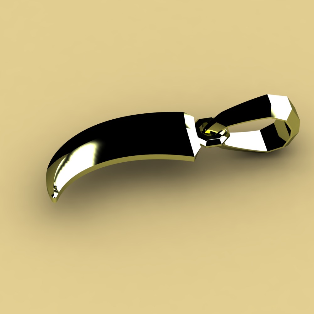 David Yurman Roman Claw Pendant 3D print model_2
