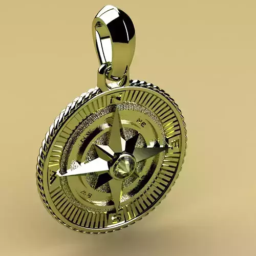 David Yurman Martime Compass Amulet 3D print model