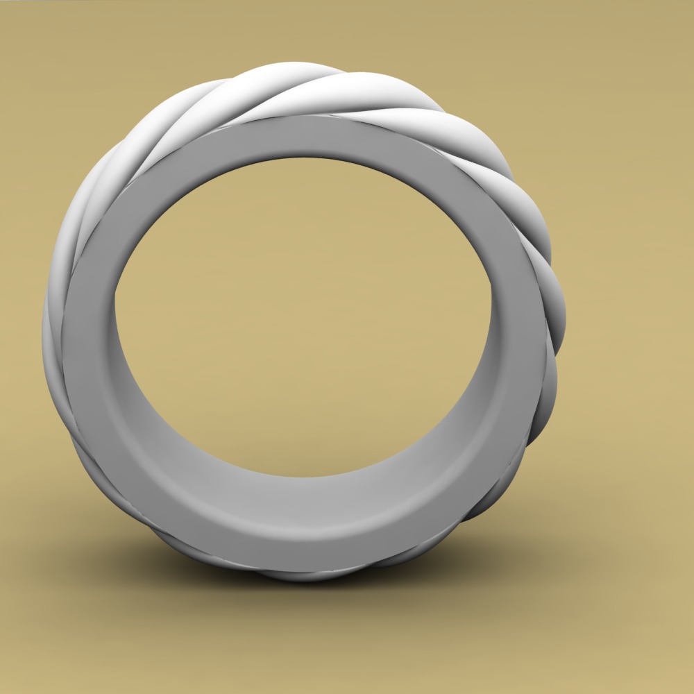 David Yurman Sculpted Cable Contour Band Ring 3D print model_6