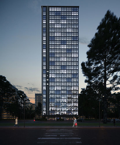 skyscraper building scene Low-poly 3D model 4