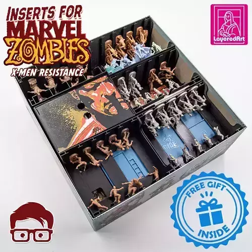 Zombicide Marvel X-Men resistance ORGANIZER BY AM-MEDIA 3D print model