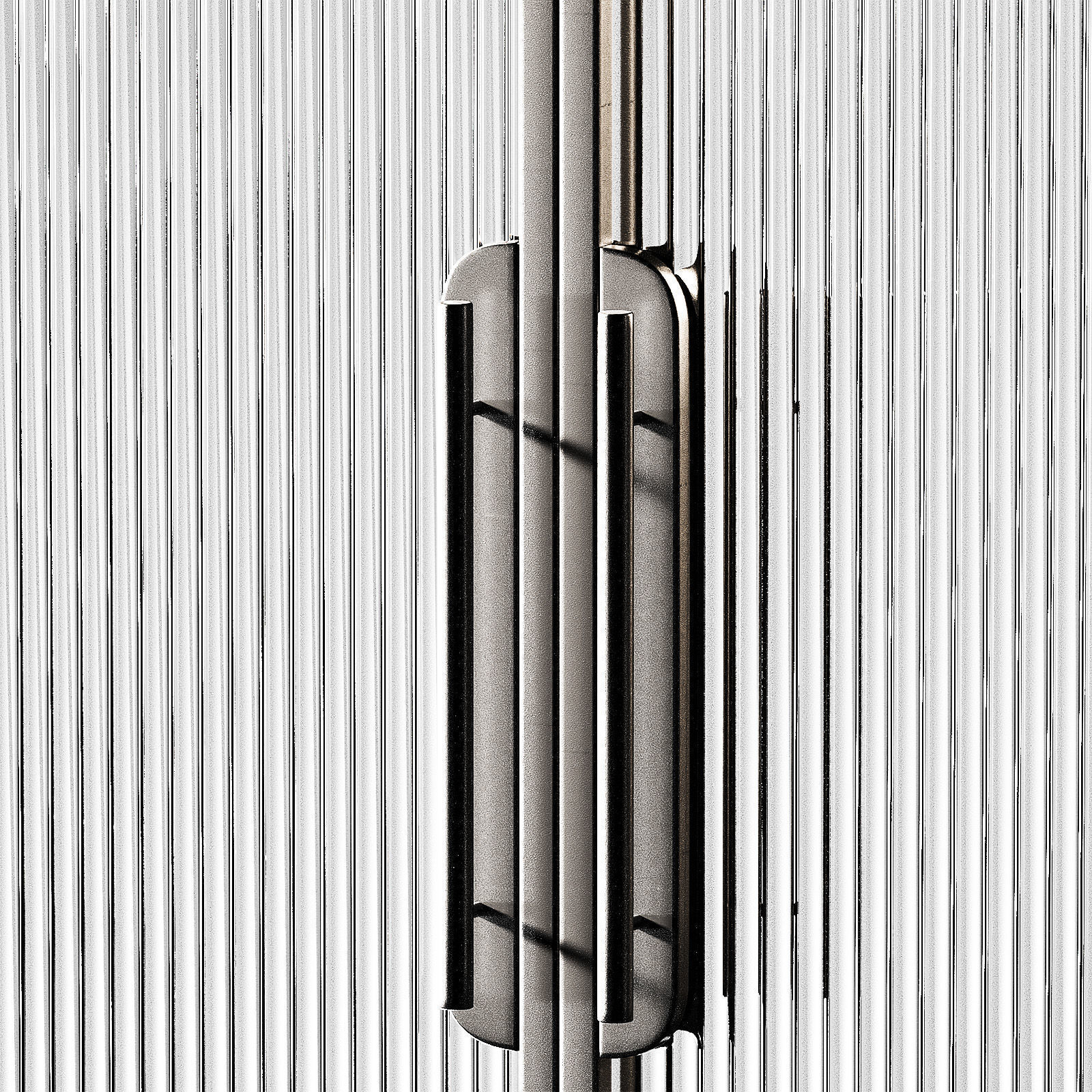 Arched door made of metal and glass 2 types of glass 3D model_2