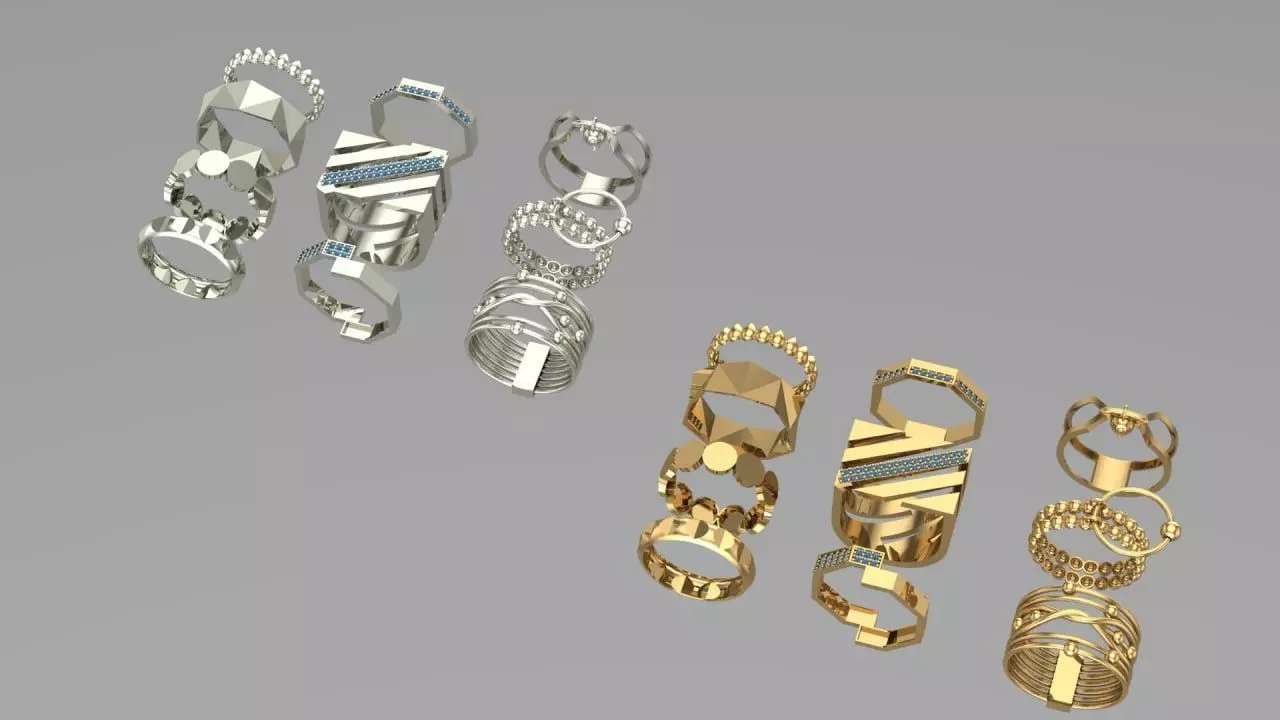 super new ring gold minimal designs 3D print model