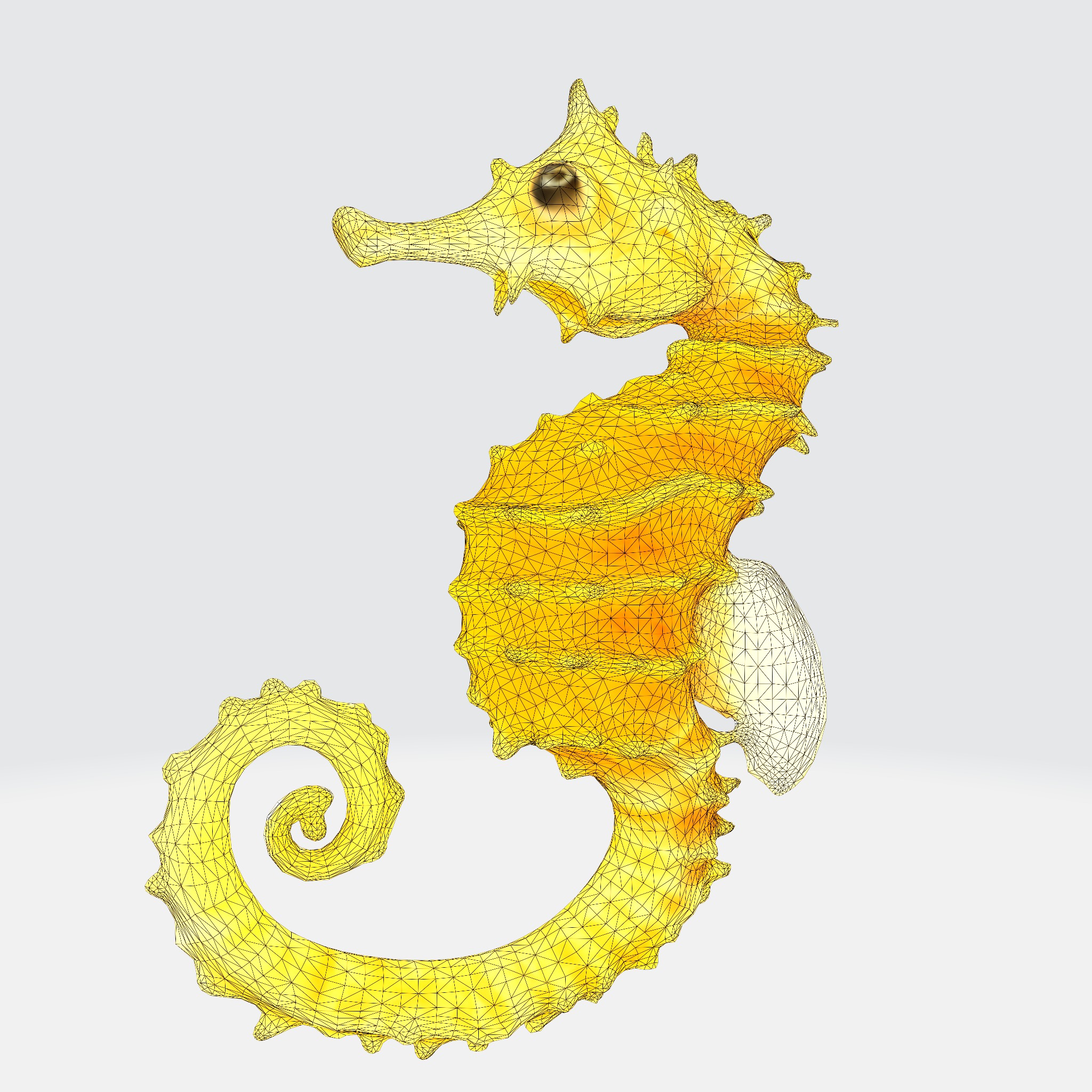 Seahorse with elongated body 3D model_14