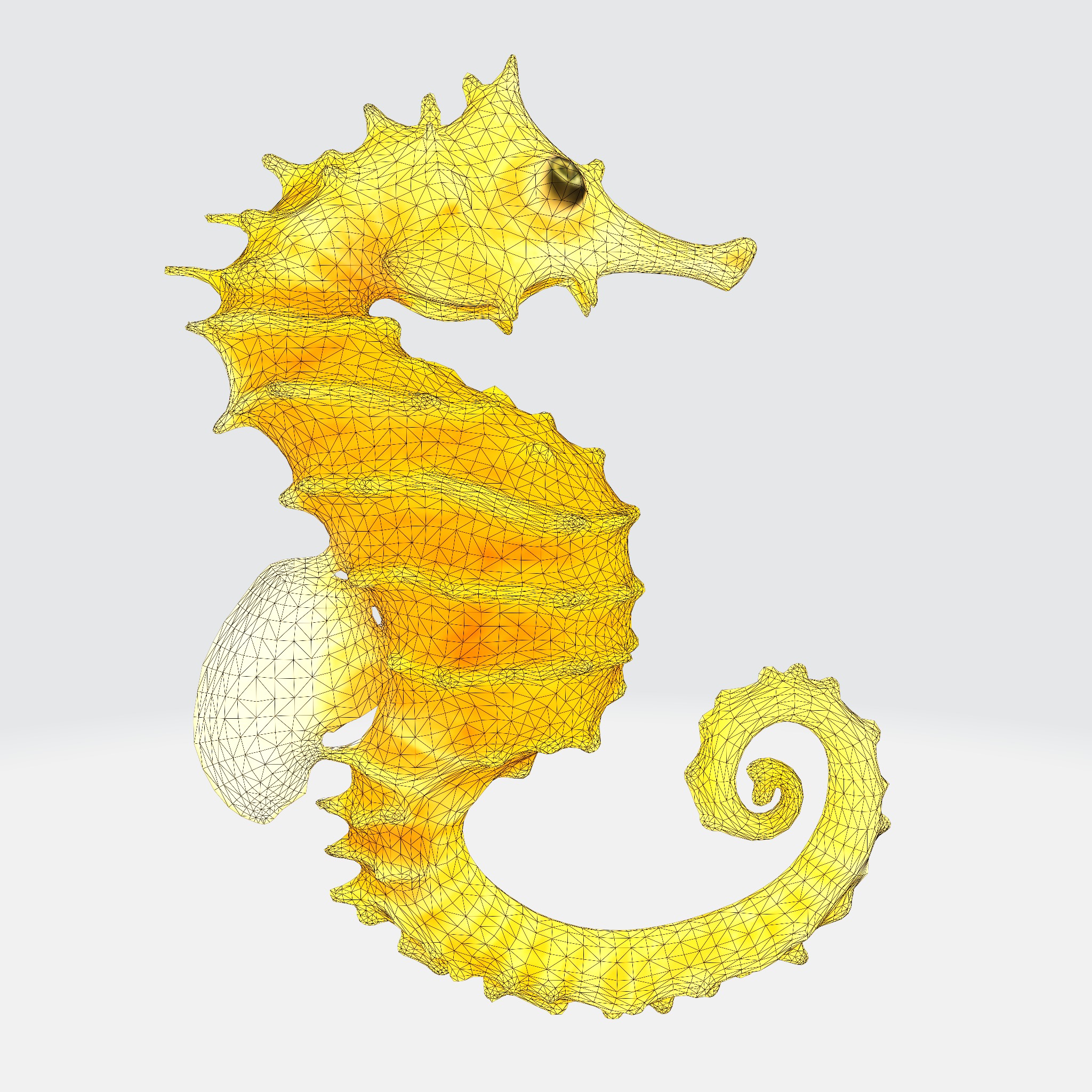 Seahorse with elongated body 3D model_12