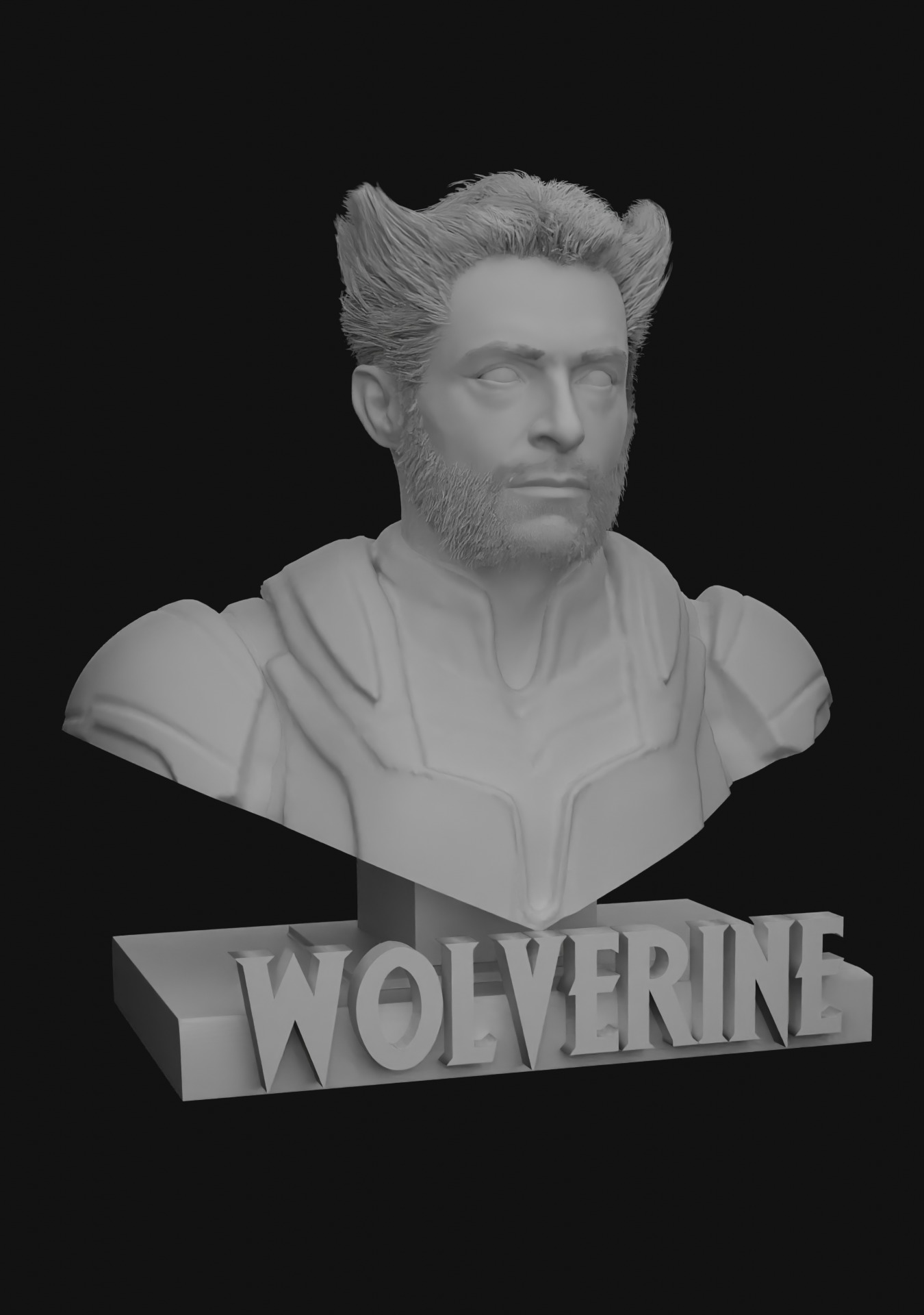 Wolverine - 3d Printable bust - Deadpool 3 - Hugh Jackman 3D print model_2