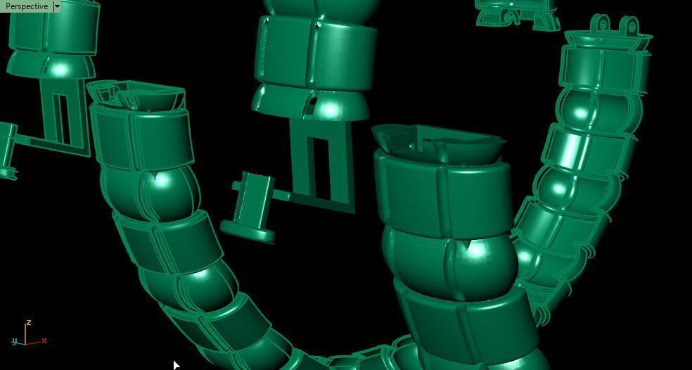 New semi sphere design bracelet v2 3D print model_2