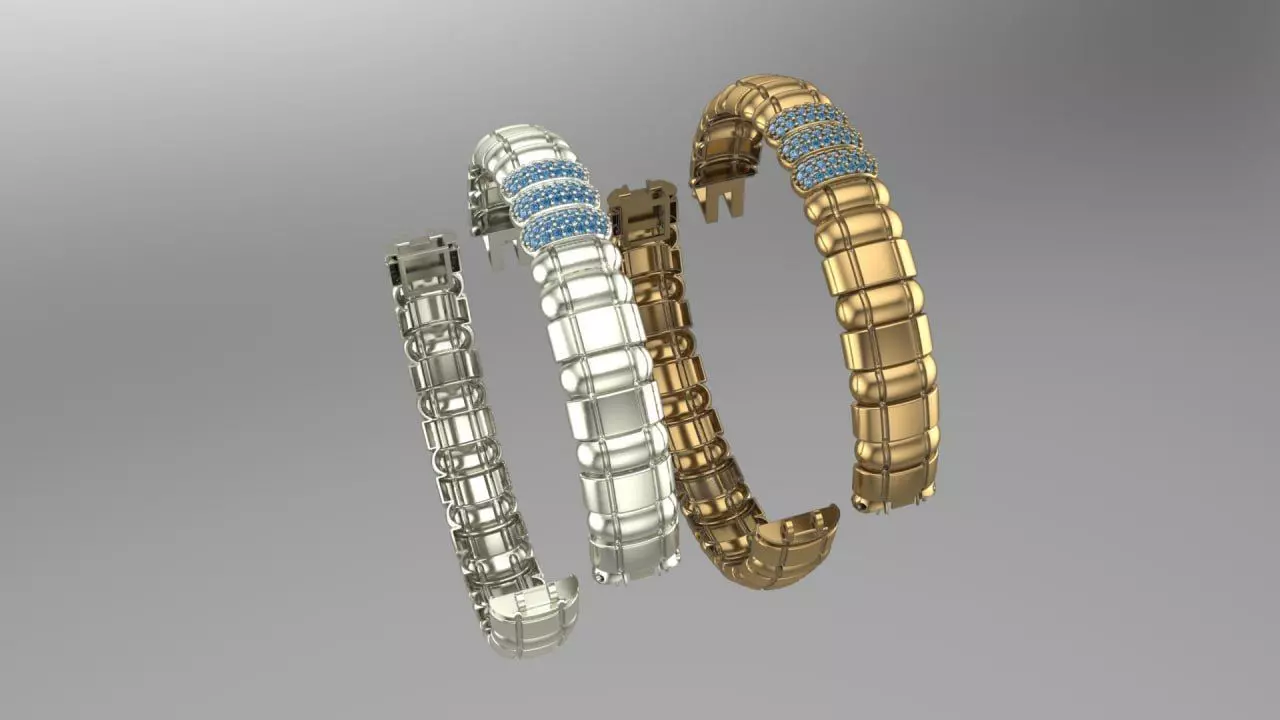 New semi sphere design bracelet v2 3D print model_0