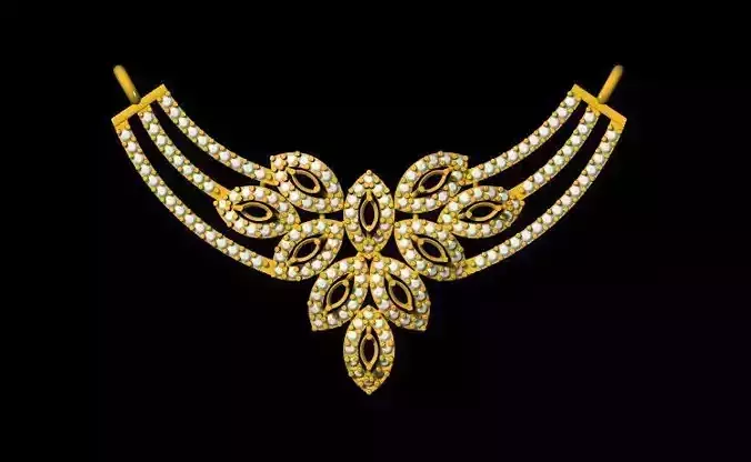 Diamond Tanmaniya Necklace 3dm file