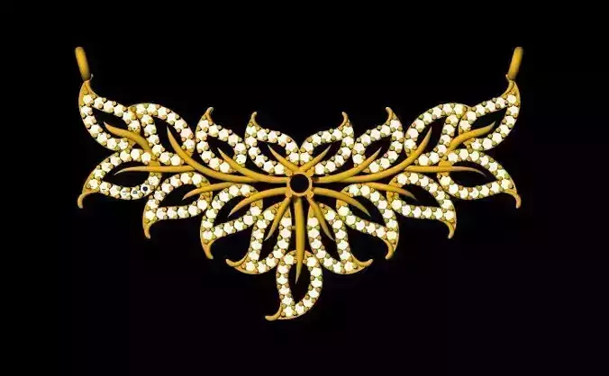 Diamond Tanmaniya Necklace 3dm file
