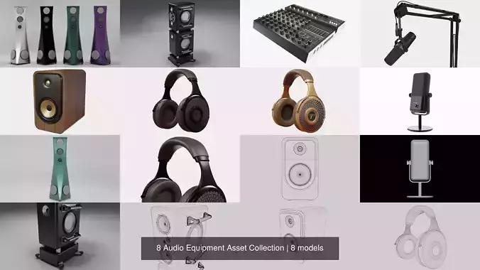 8 Audio Equipment Asset Collection 