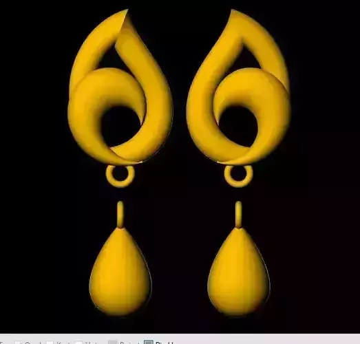 Studs Earrings 3dm file