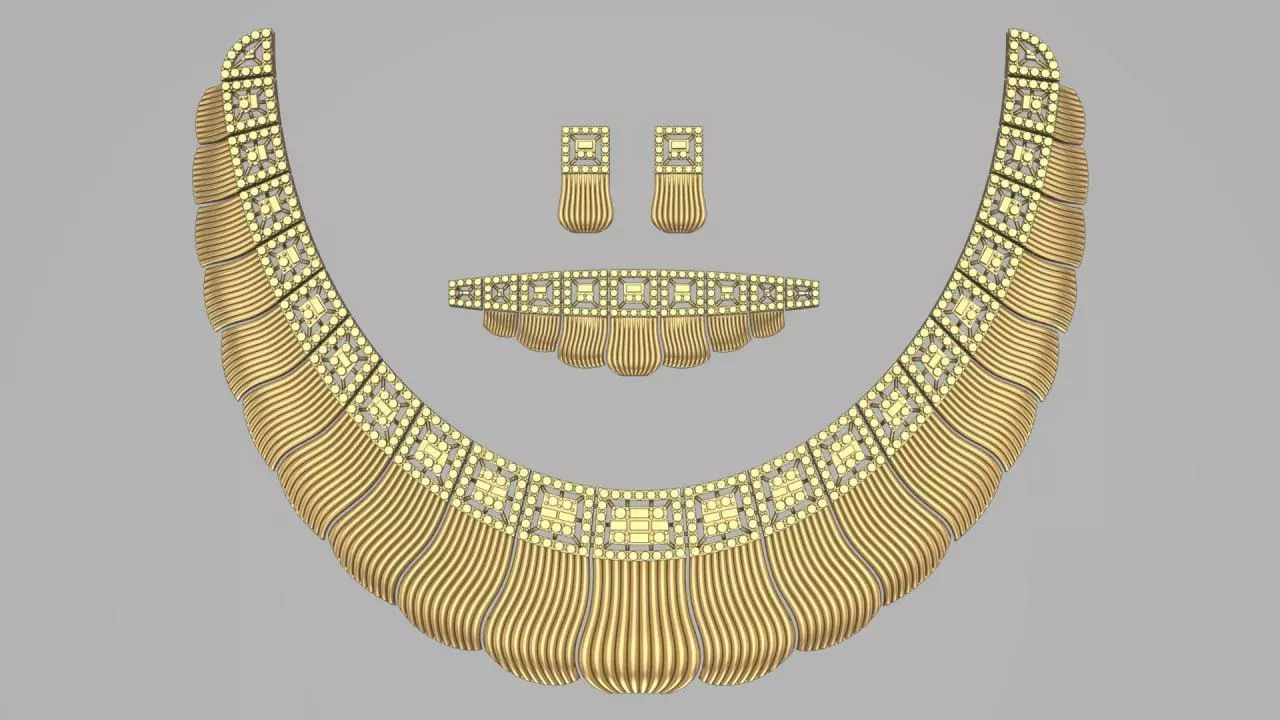 African Wedding theme Jewellery 3D print model
