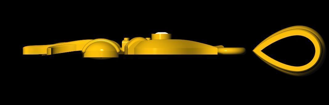 thrishul pendant 3dm file 3D print model_3