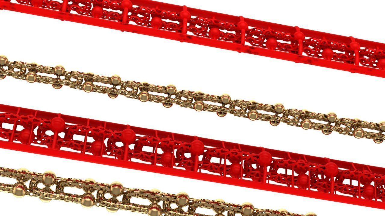Hollowed Tiffany chains as bracelet 3D print model_5