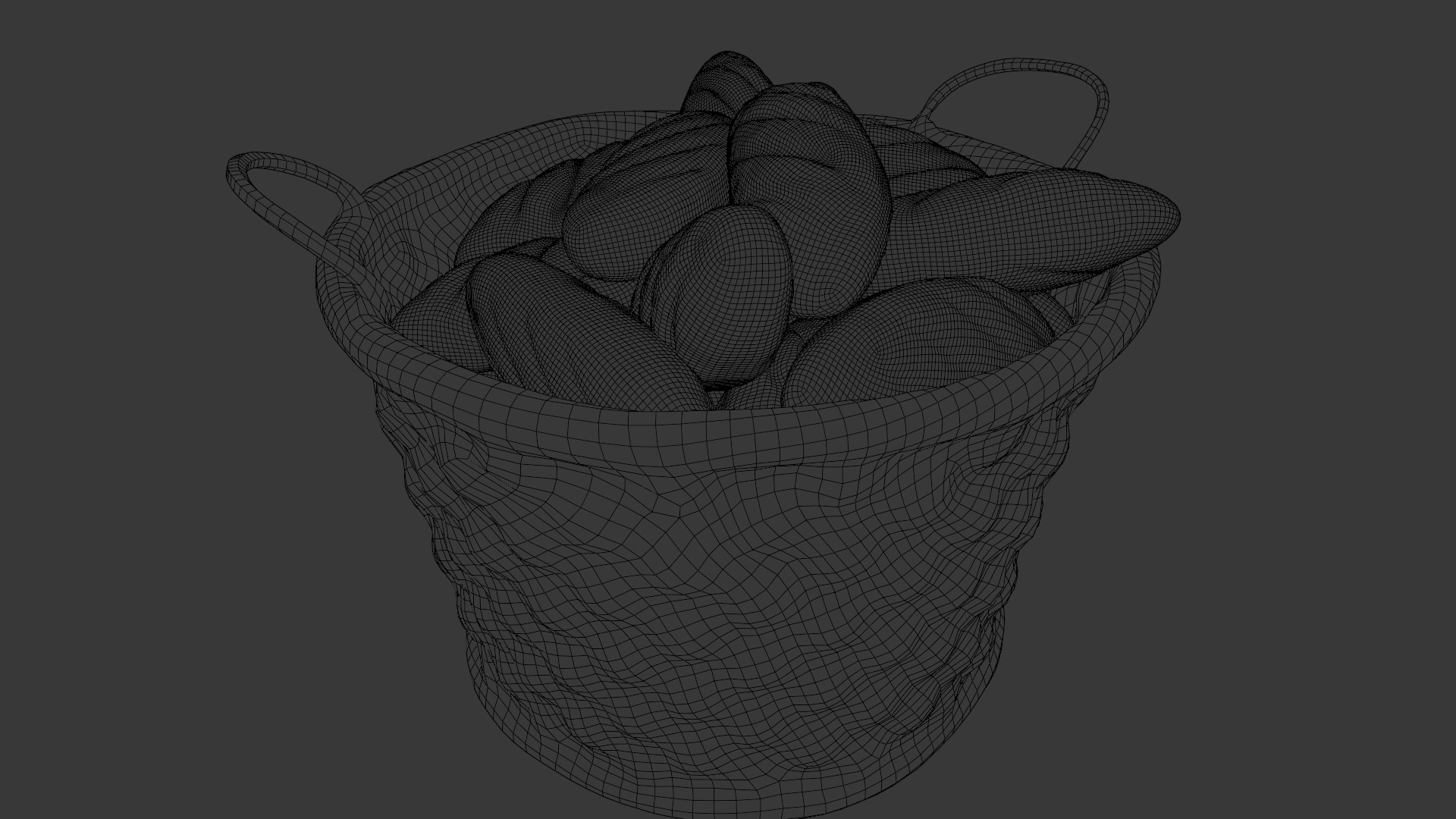 Breads and Basket 3D Model Low-poly 3D model_7