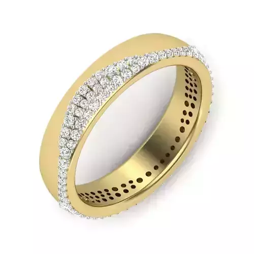 Yellow gold diamond rings-PR-466-DIA