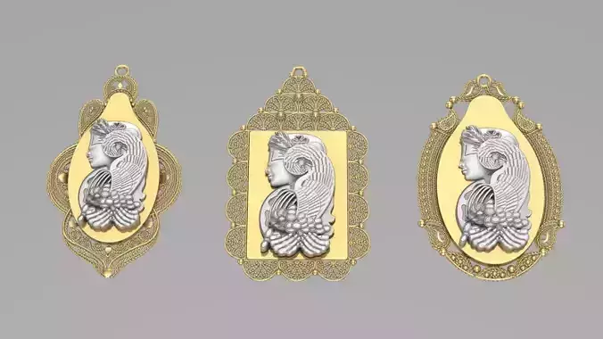 3 design of Lady Fortuna on suisse pamp