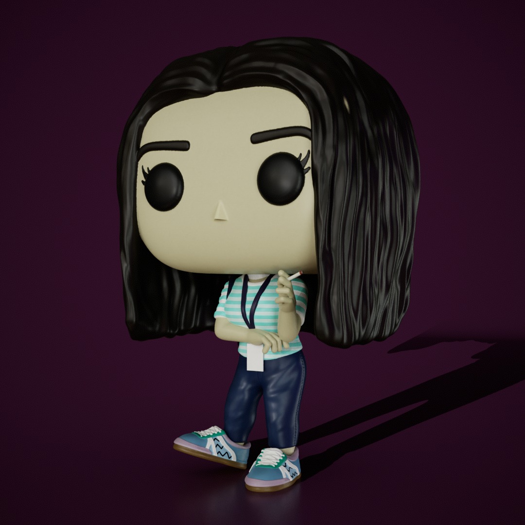 Chica oficinista 3D print model_1