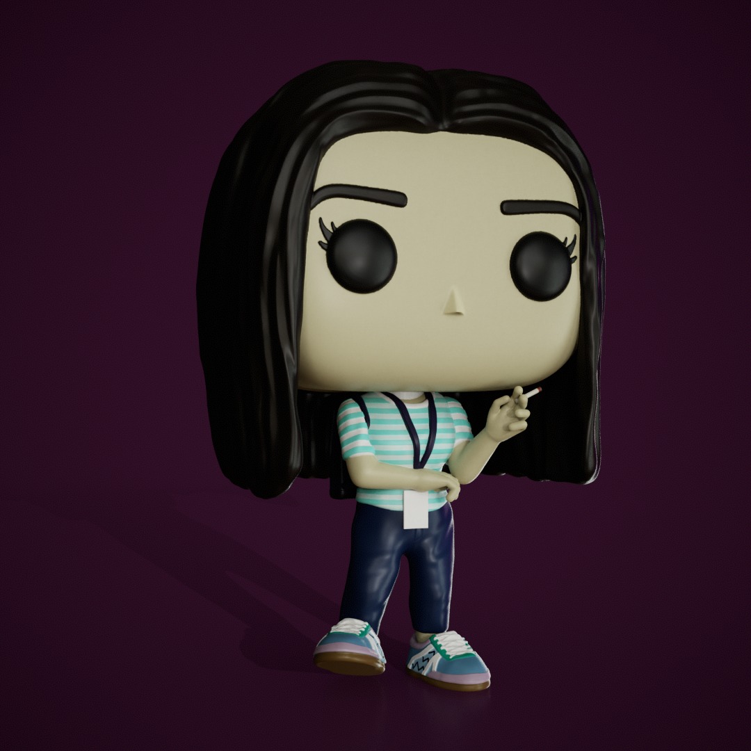 Chica oficinista 3D print model_2