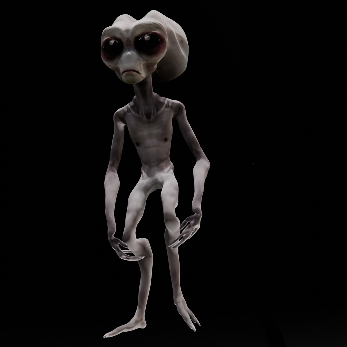 3D model Alien Animated and Rigged VR / AR / lowpoly CGTrader(00)