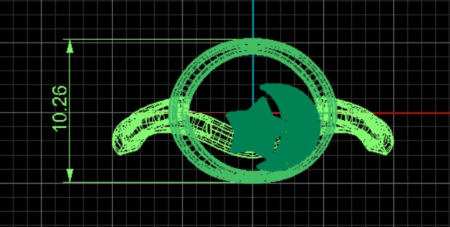 Moon ring 3D print model_11