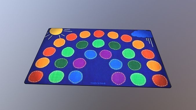 Kids Carpet 3D model 2