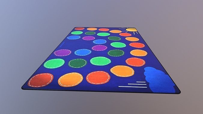 Kids Carpet 3D model 4