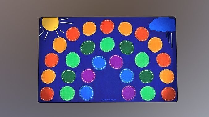 Kids Carpet 3D model 6