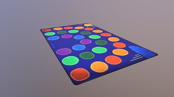 Kids Carpet 3D model 7
