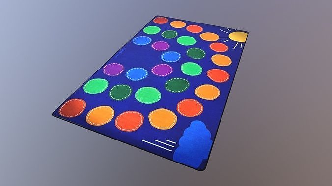 Kids Carpet 3D model 5