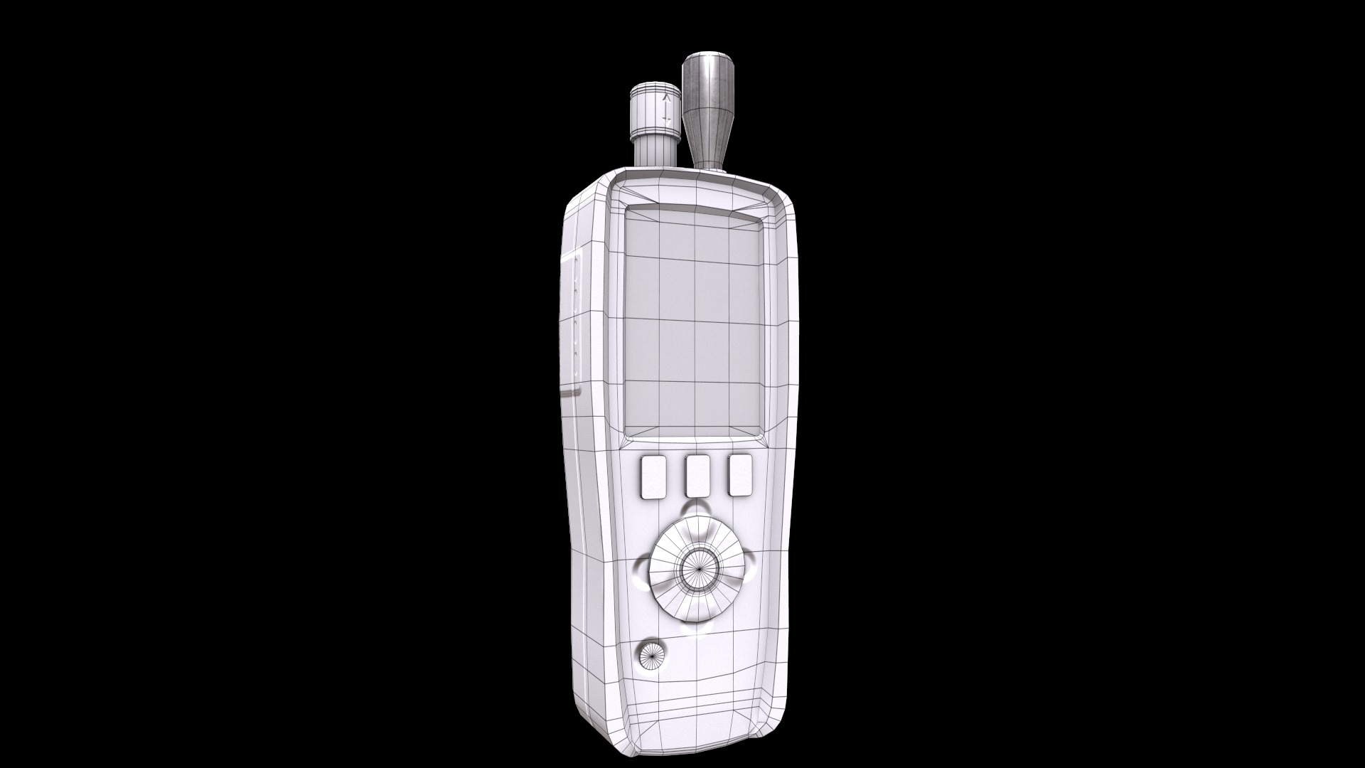 Air Particle Counter with Multiple Gas Detector  Low Poly  Low-poly 3D model_24