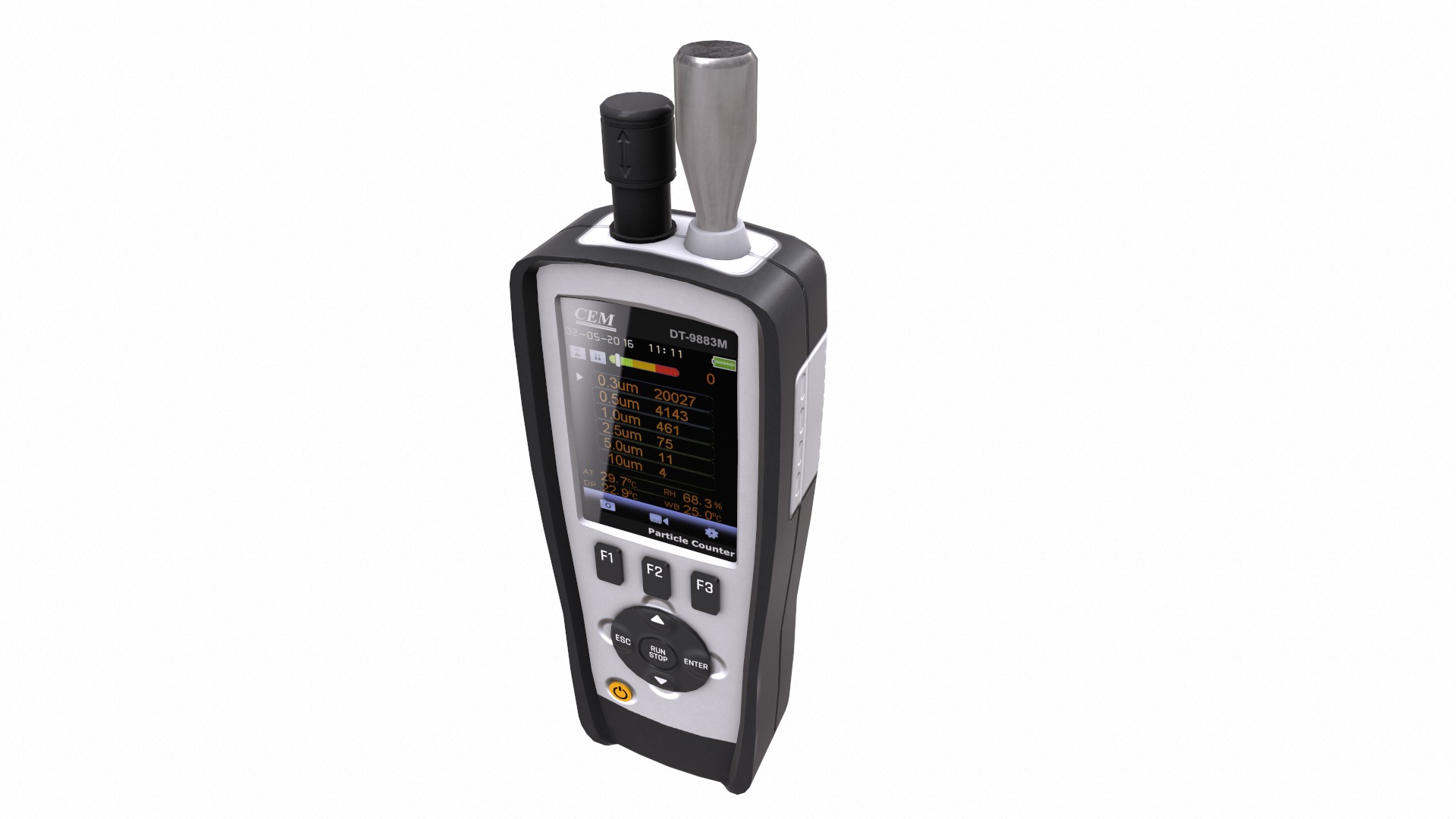 Air Particle Counter with Multiple Gas Detector  Low Poly  Low-poly 3D model_17