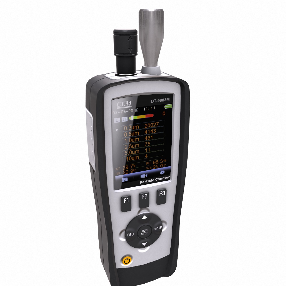 Air Particle Counter with Multiple Gas Detector  Low Poly  Low-poly 3D model_10