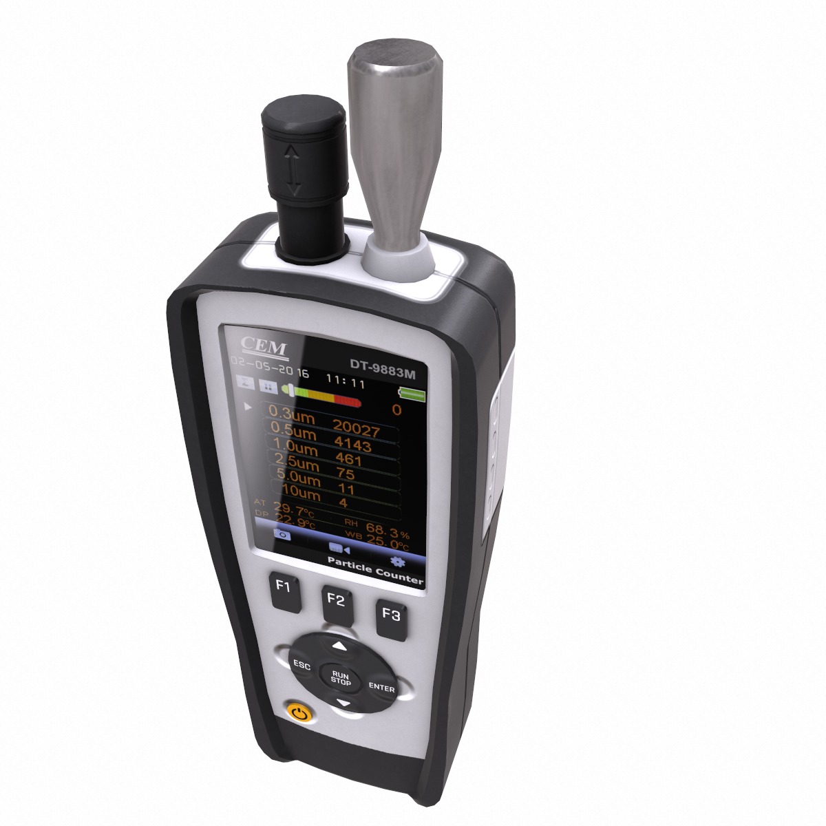 Air Particle Counter with Multiple Gas Detector  Low Poly  Low-poly 3D model_11