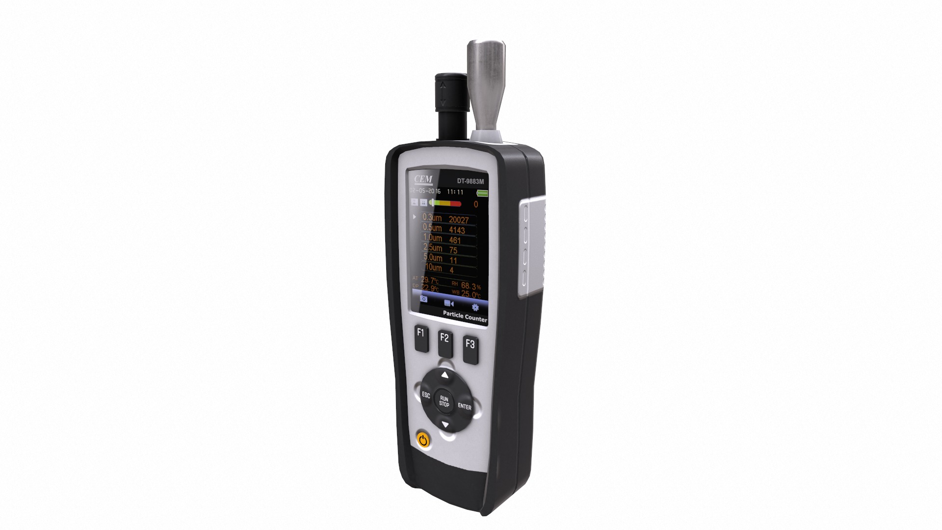 Air Particle Counter with Multiple Gas Detector  Low Poly  Low-poly 3D model_16