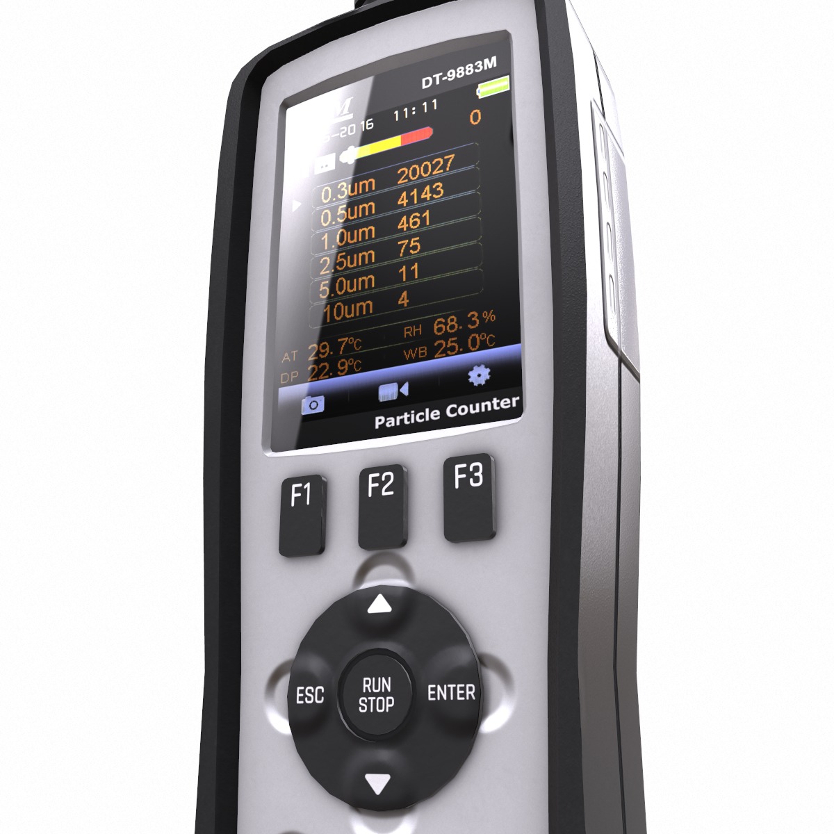 Air Particle Counter with Multiple Gas Detector  Low Poly  Low-poly 3D model_7