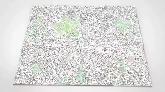 Cityscape Milan Italy 3D model