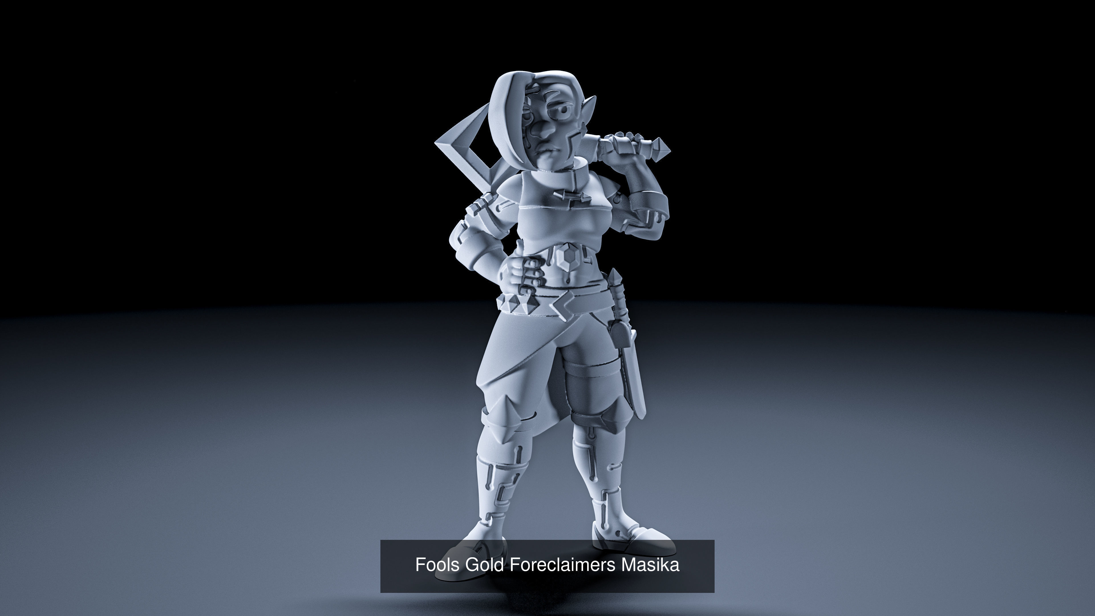 Fools Gold warrior 3D Model Collection_4