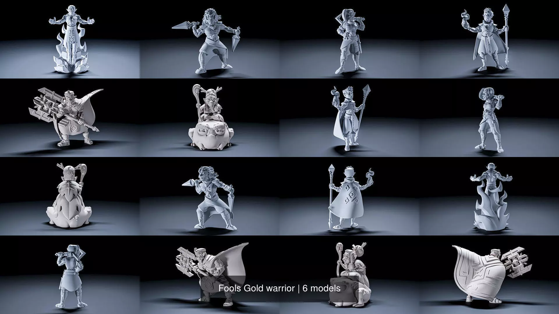 Fools Gold warrior 3D Model Collection_1
