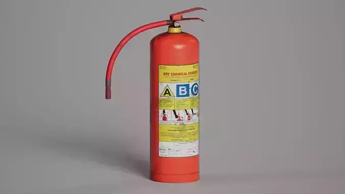 Old Fire Extinguisher Low-poly 3D model
