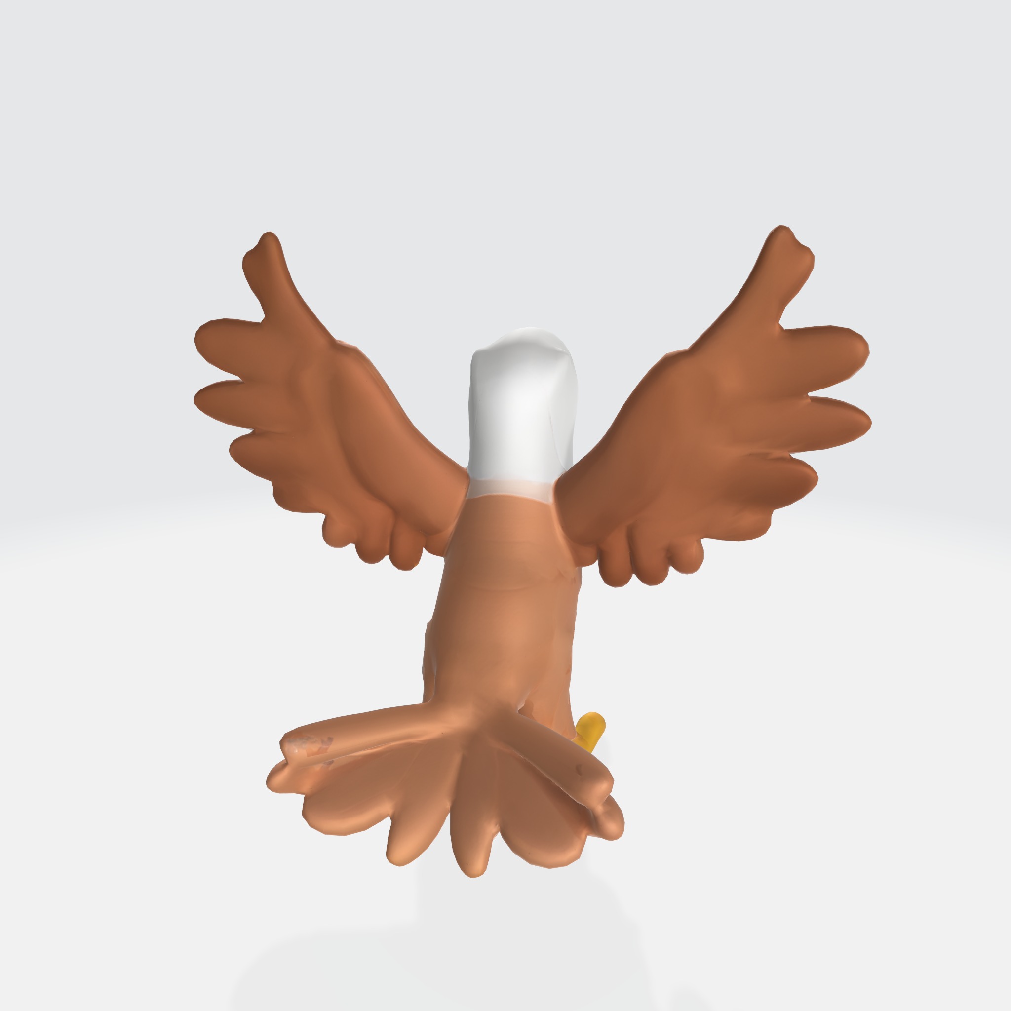 bald eagle spreading wings 3D model_2