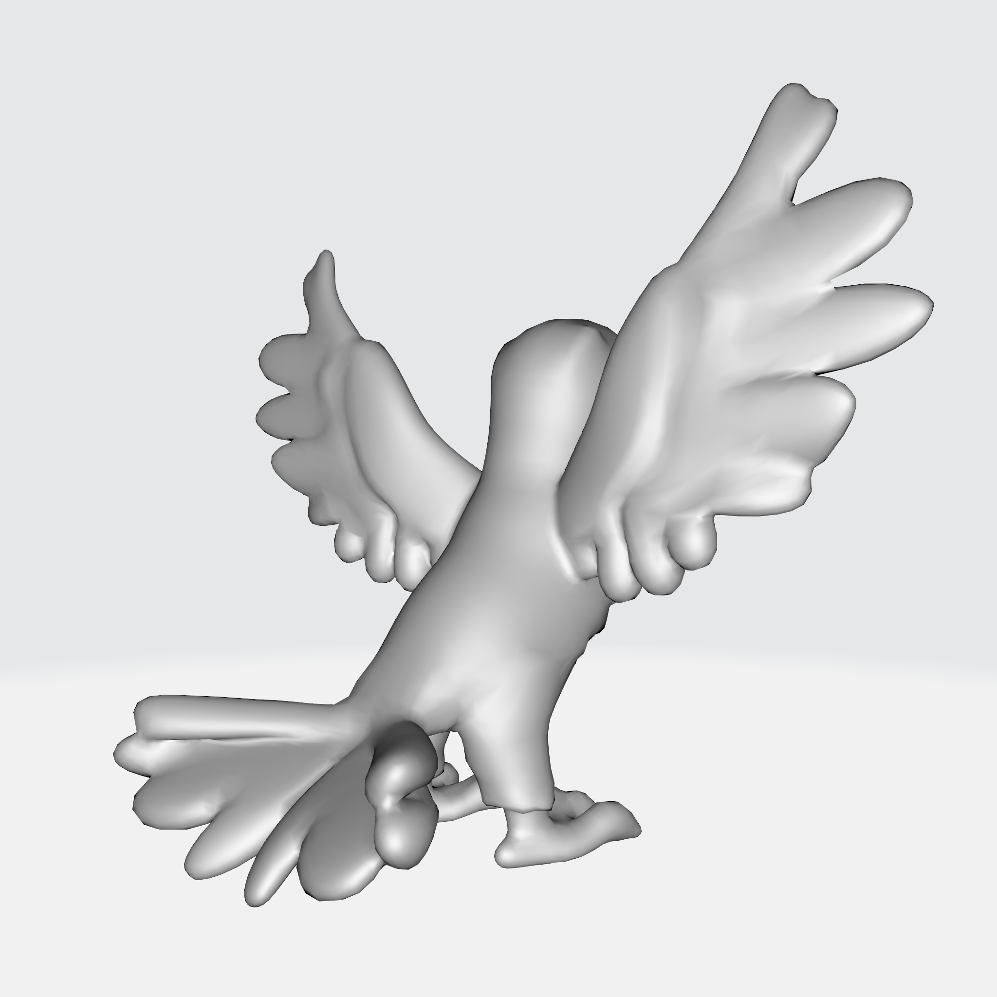 bald eagle spreading wings 3D model_9