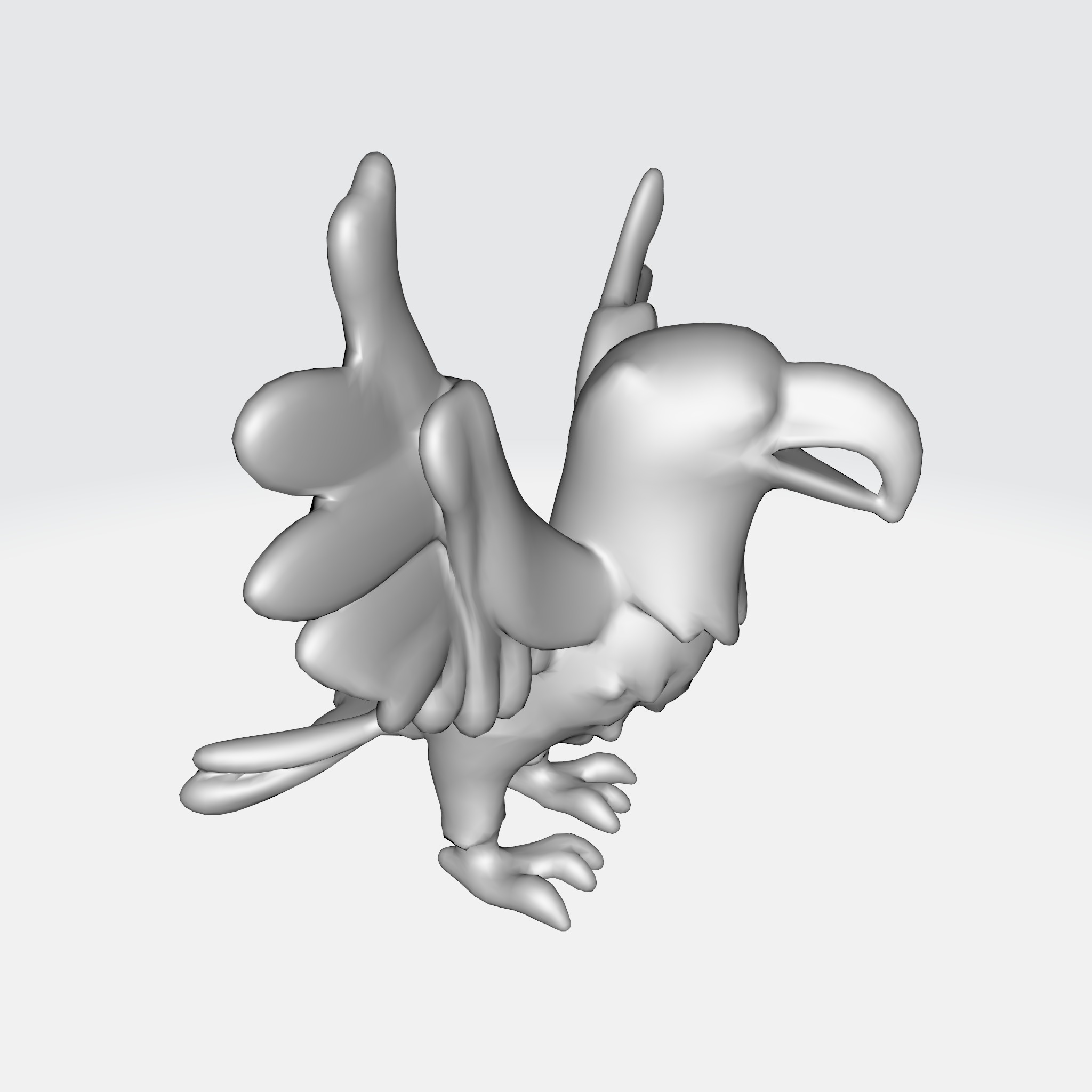 bald eagle spreading wings 3D model_8