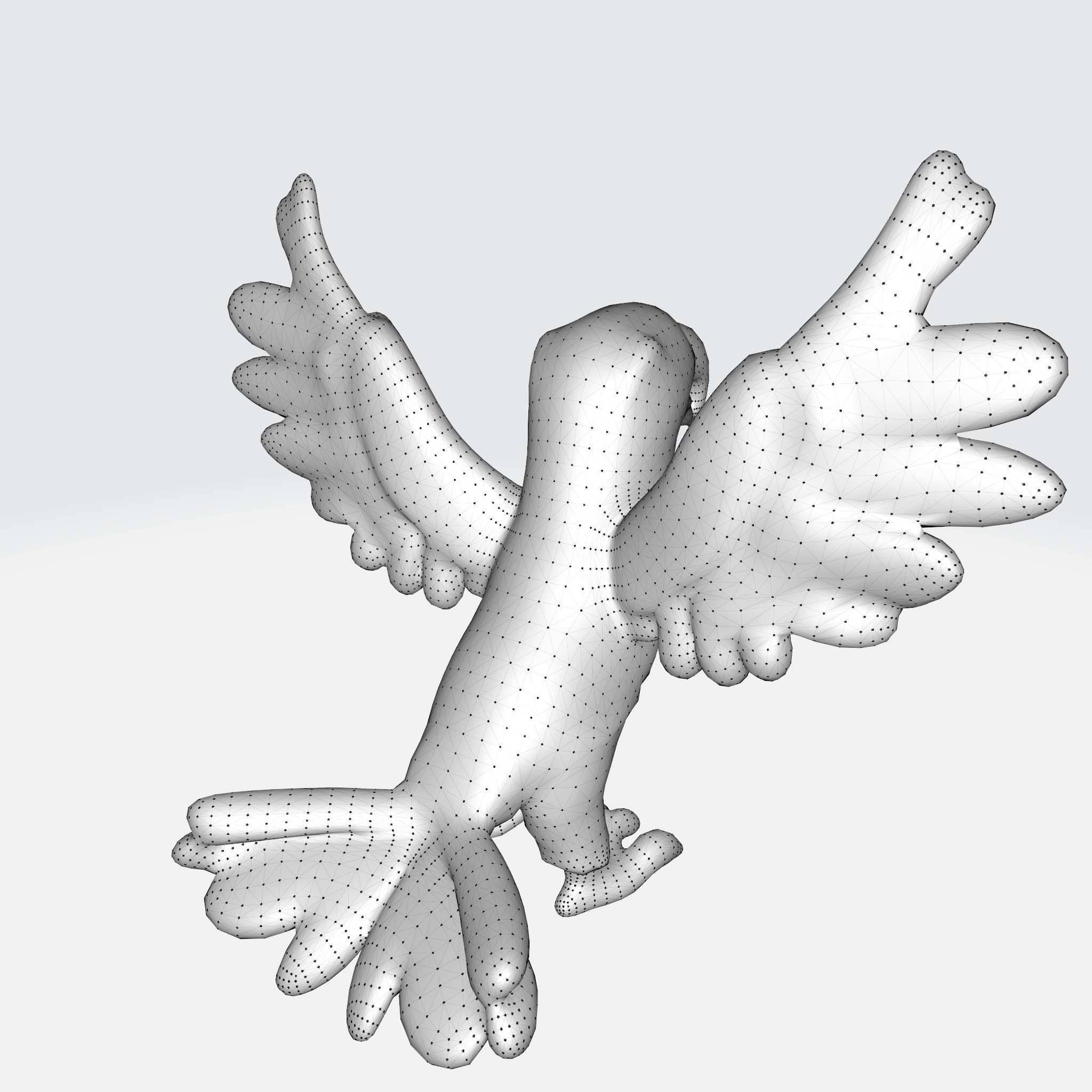 bald eagle spreading wings 3D model_13