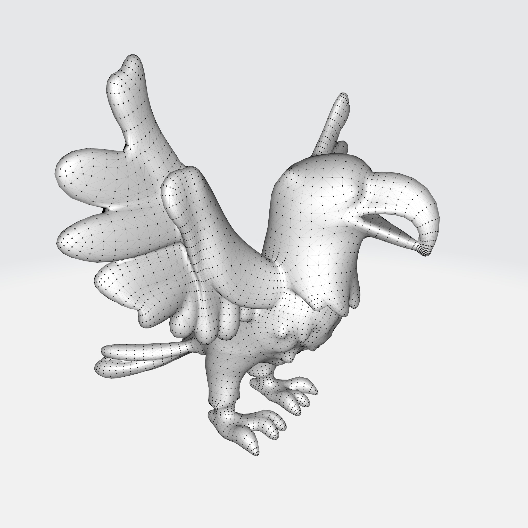 bald eagle spreading wings 3D model_14