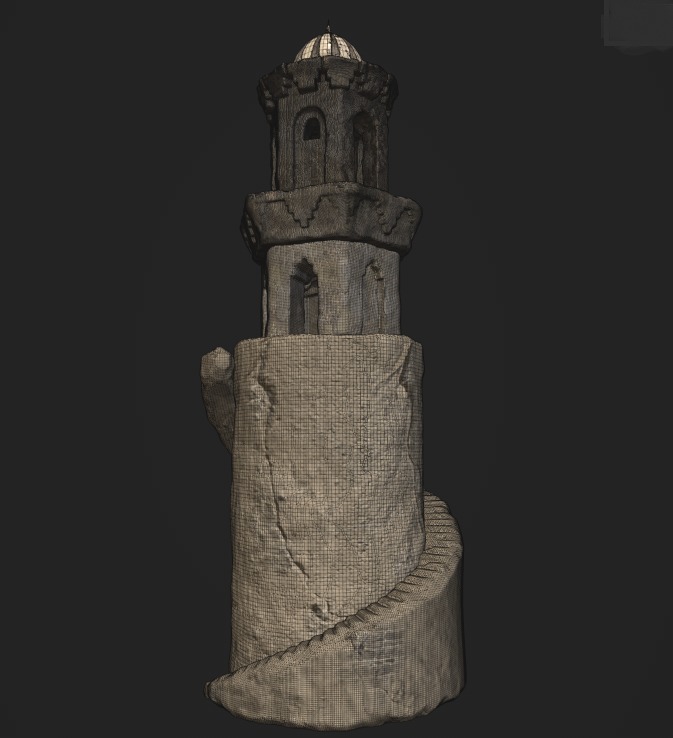 Islamic Mosque Minaret 3D model_11