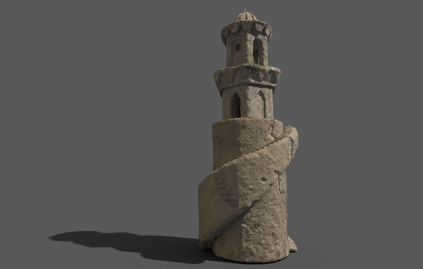 Islamic Mosque Minaret 3D model_3